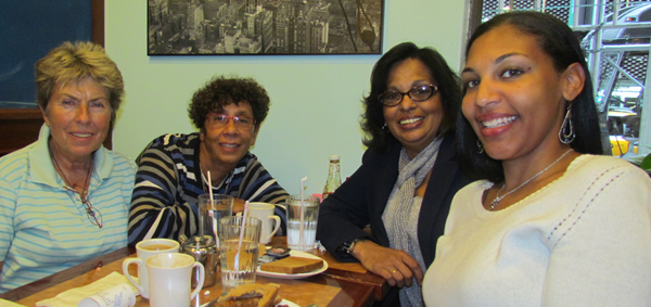 Damar, Ika, Rosemarie Pena, president, Black German Heritage and Research Association and her friend Cheria